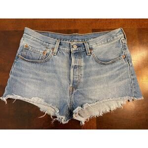 Levi’s 501 Light Wash Denim Cutoff Shorts W30 Preowned